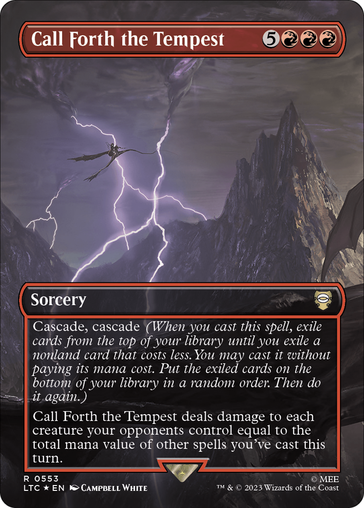 Call Forth the Tempest (Borderless) (Surge Foil) [The Lord of the Rings: Tales of Middle-Earth Commander] | Jack's On Queen