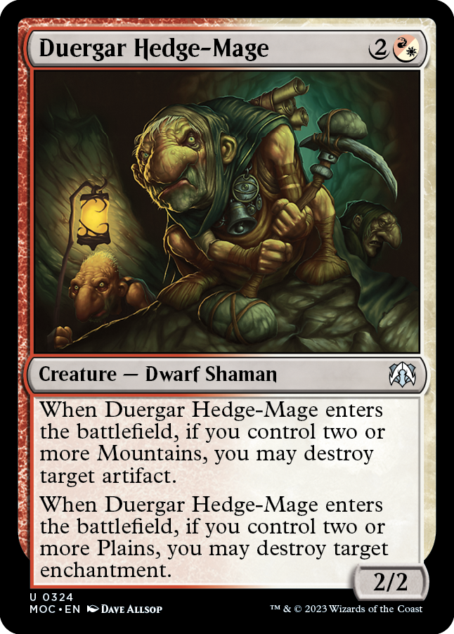 Duergar Hedge-Mage [March of the Machine Commander] | Jack's On Queen