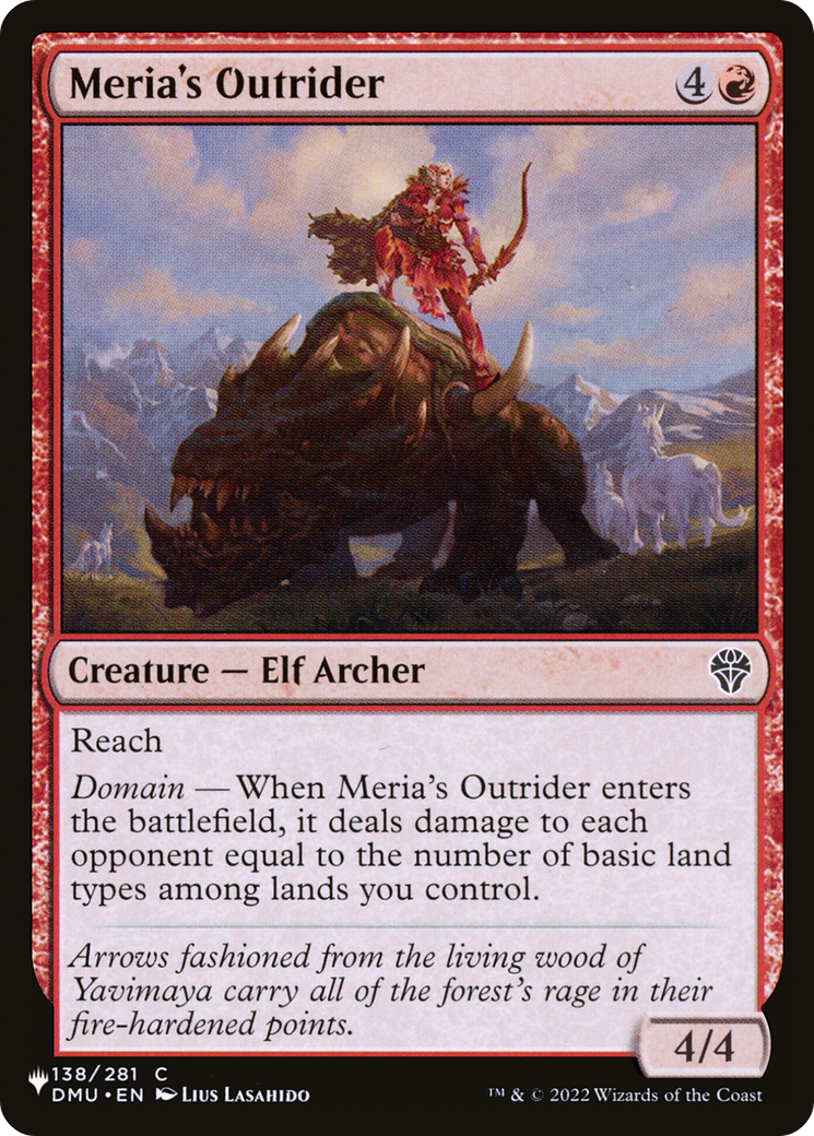 Meria's Outrider [The List Reprints] | Jack's On Queen