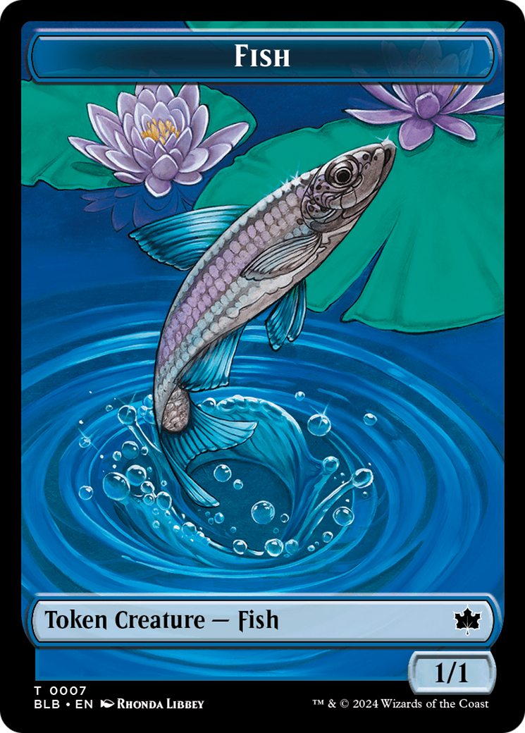 Fish (BLB) // Treasure (MH3) Double-Sided Token [The List] | Jack's On Queen