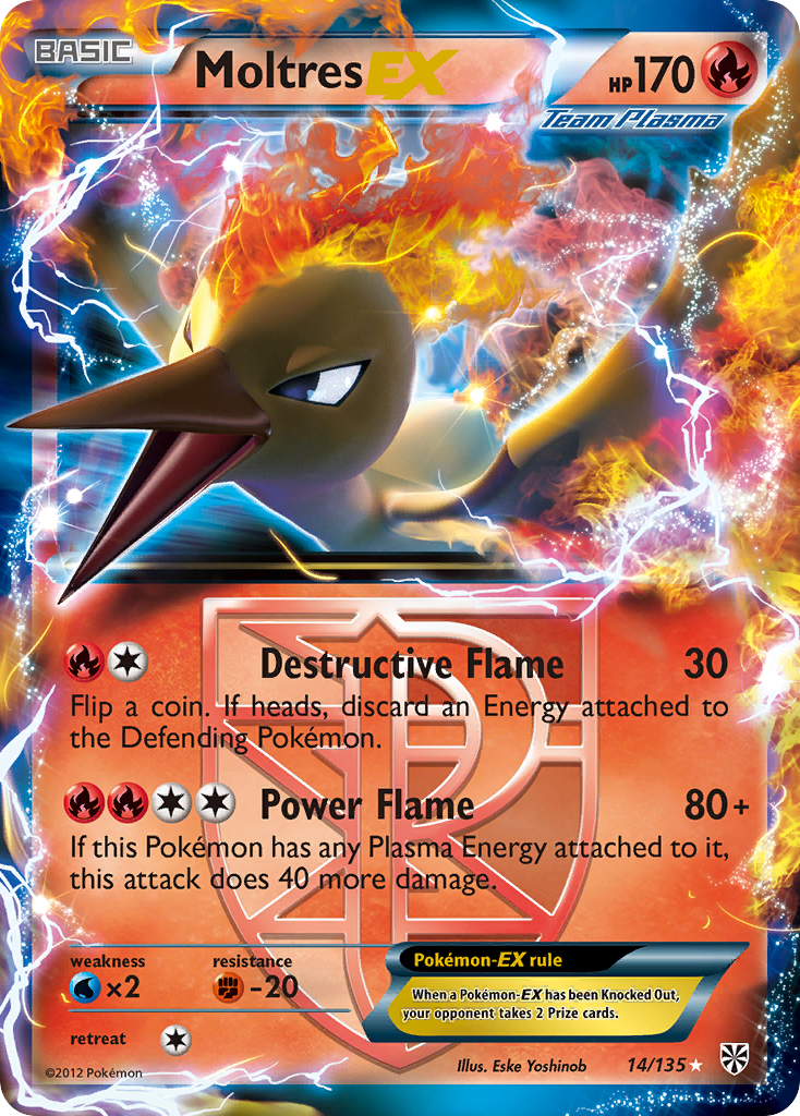 Moltres EX (14/135) [Black & White: Plasma Storm] | Jack's On Queen