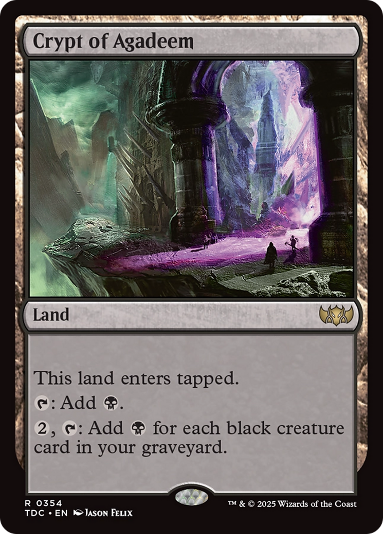 Crypt of Agadeem [Tarkir: Dragonstorm Commander] | Jack's On Queen