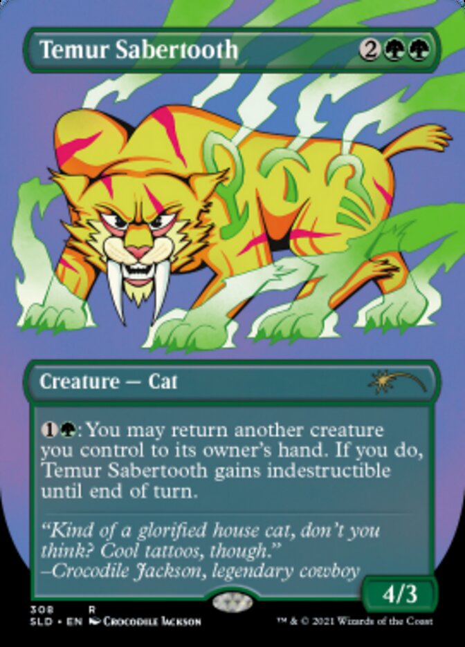 Temur Sabertooth (Borderless) [Secret Lair Drop Series] | Jack's On Queen