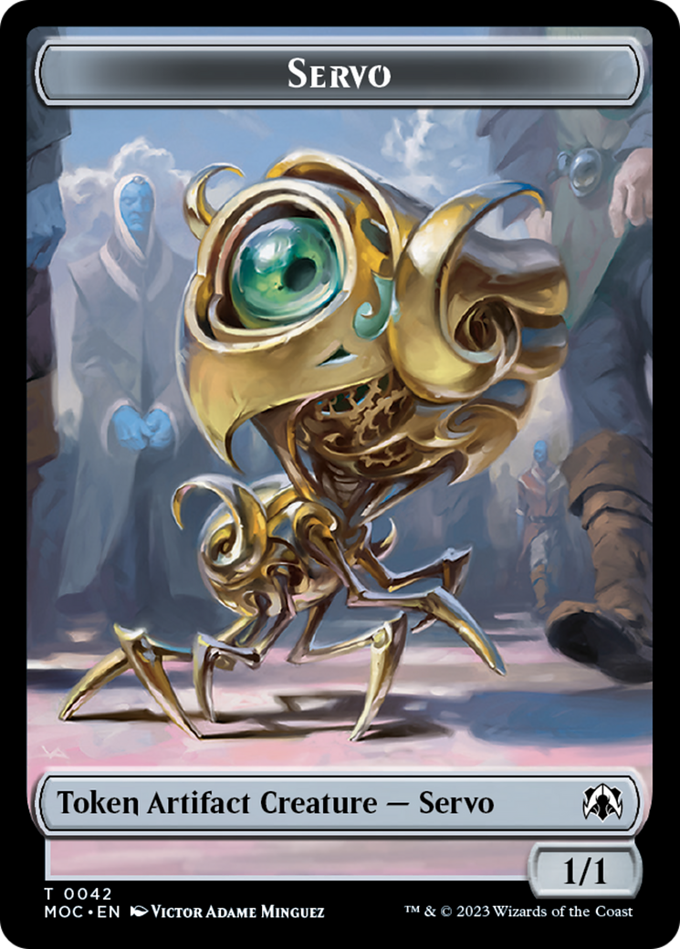 Feather // Servo Double-Sided Token [March of the Machine Commander Tokens] | Jack's On Queen
