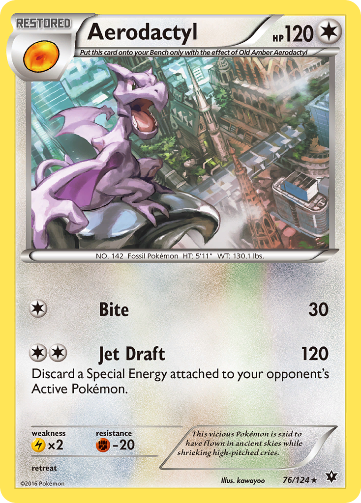 Aerodactyl (76/124) [XY: Fates Collide] | Jack's On Queen