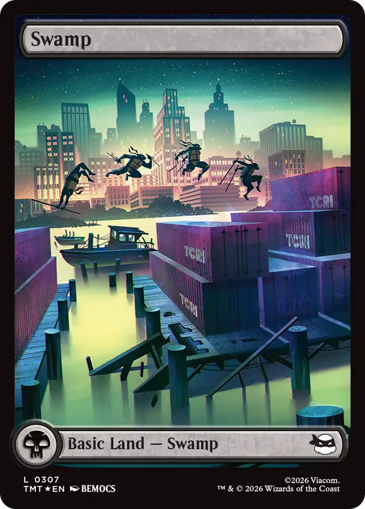 Swamp (0307) (Surge Foil) [Teenage Mutant Ninja Turtles] | Jack's On Queen