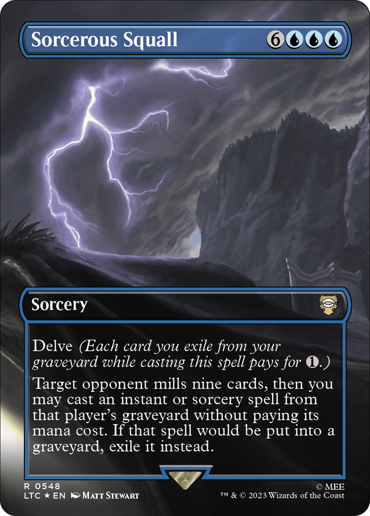 Sorcerous Squall (Borderless) (Surge Foil) [The Lord of the Rings: Tales of Middle-Earth Commander] | Jack's On Queen
