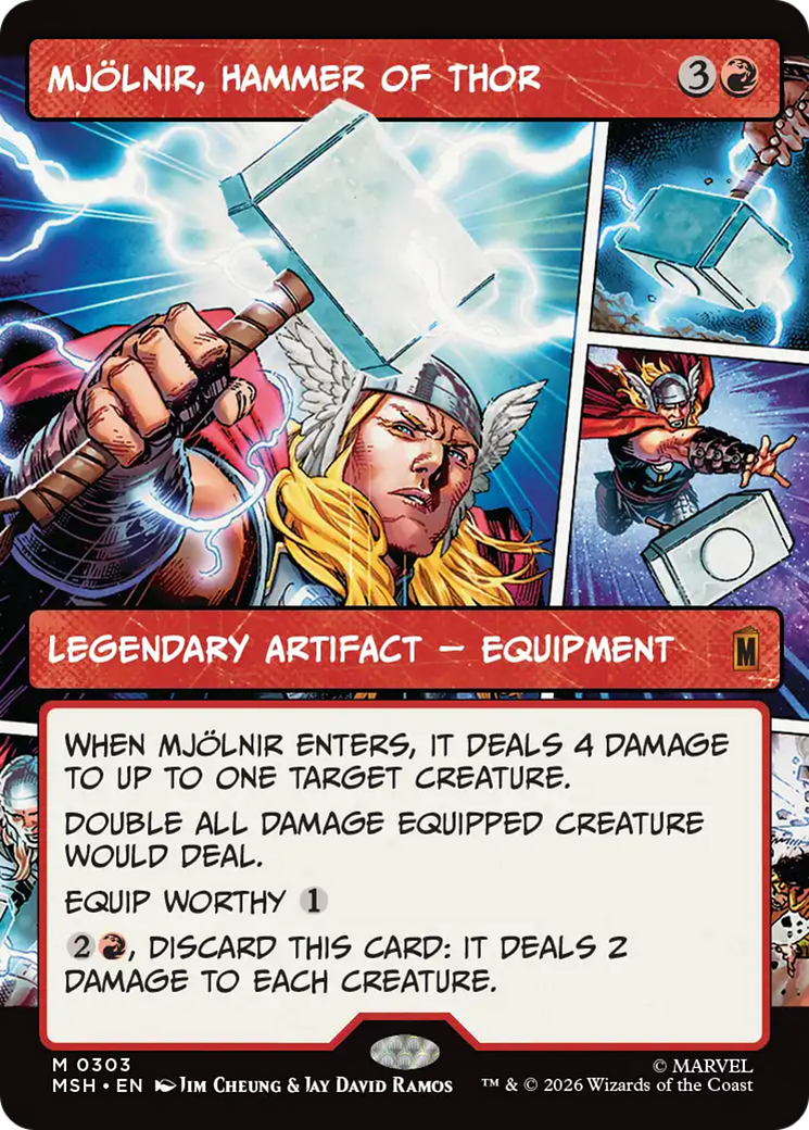Mjolnir, Hammer of Thor (Borderless) (0303) [Marvel Super Heroes] | Jack's On Queen