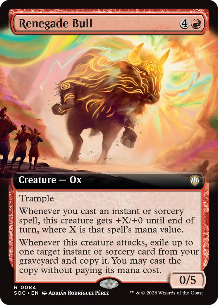 Renegade Bull (Extended Art) [Secrets of Strixhaven Commander] | Jack's On Queen