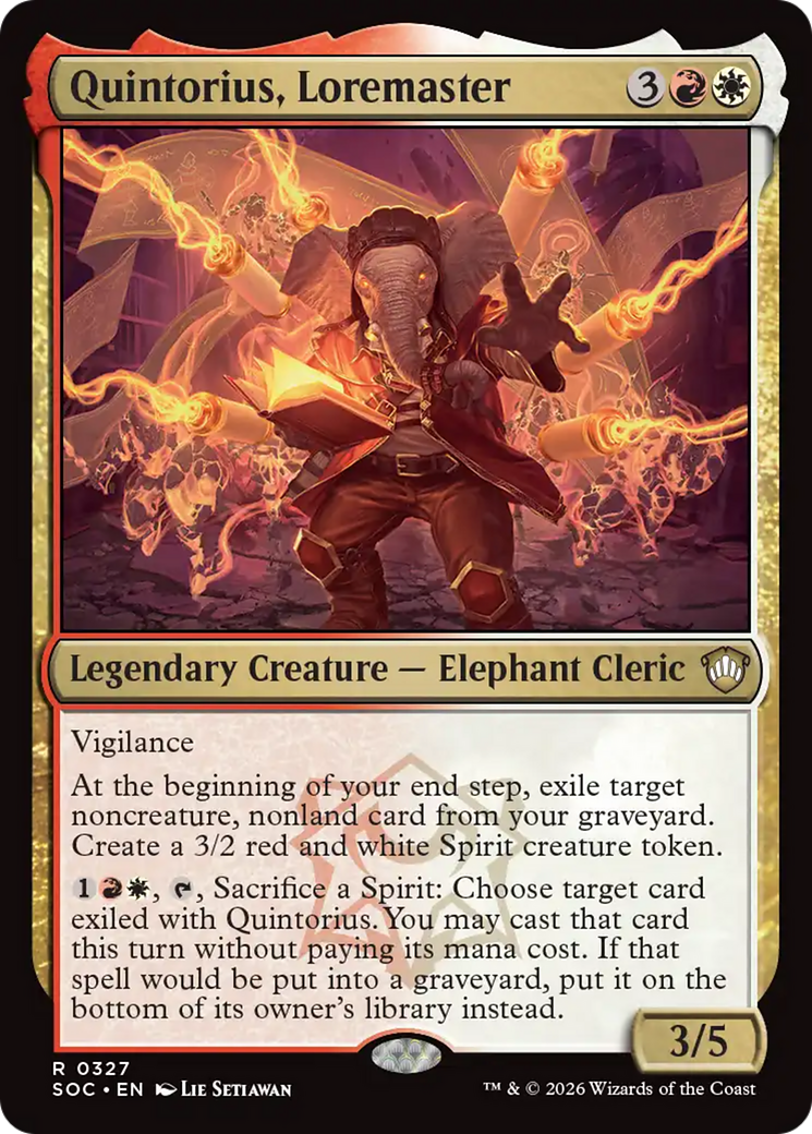 Quintorius, Loremaster [Secrets of Strixhaven Commander] | Jack's On Queen