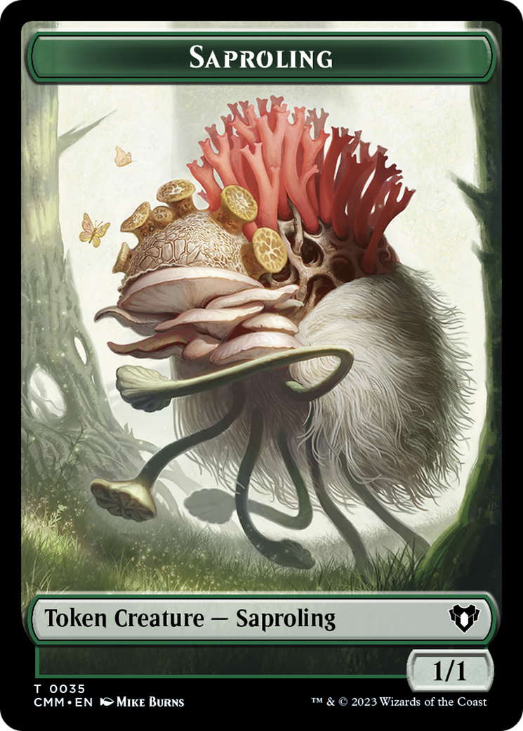 Saproling // Satyr Double-Sided Token [Commander Masters Tokens] | Jack's On Queen