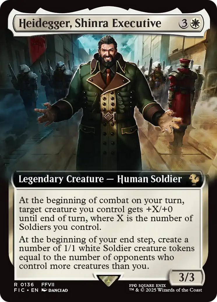 Heidegger, Shinra Executive (Extended Art) [FINAL FANTASY Commander] | Jack's On Queen