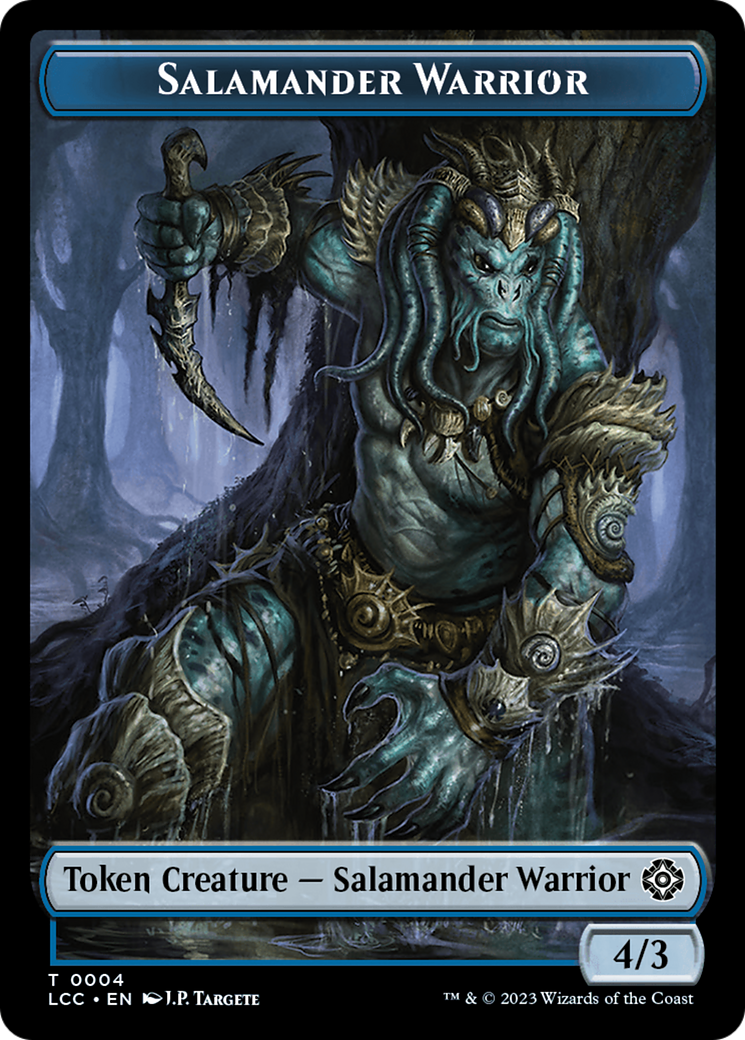 Salamander Warrior // Treasure Double-Sided Token [The Lost Caverns of Ixalan Commander Tokens] | Jack's On Queen