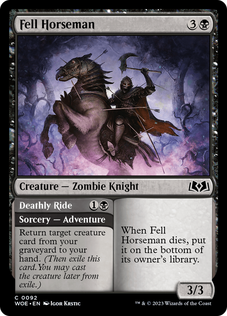 Fell Horseman // Deathly Ride [Wilds of Eldraine] | Jack's On Queen