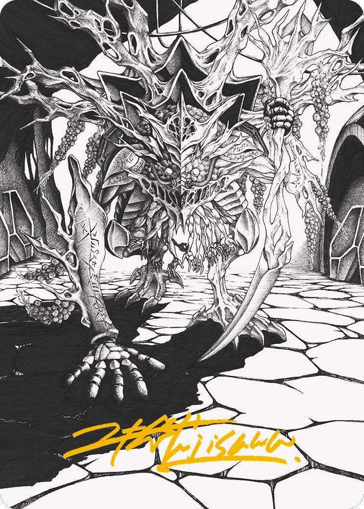 Thrun, Breaker of Silence Art Card (Gold-Stamped Signature) [Phyrexia: All Will Be One Art Series] | Jack's On Queen