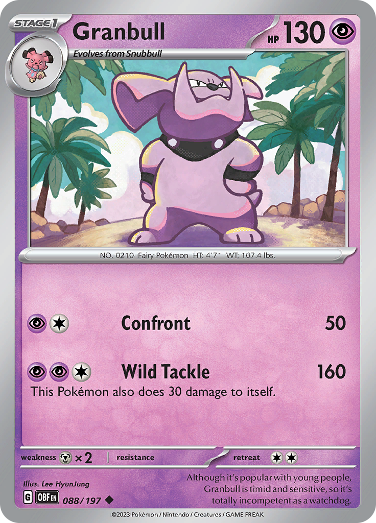 Granbull (088/197) [Scarlet & Violet: Obsidian Flames] | Jack's On Queen