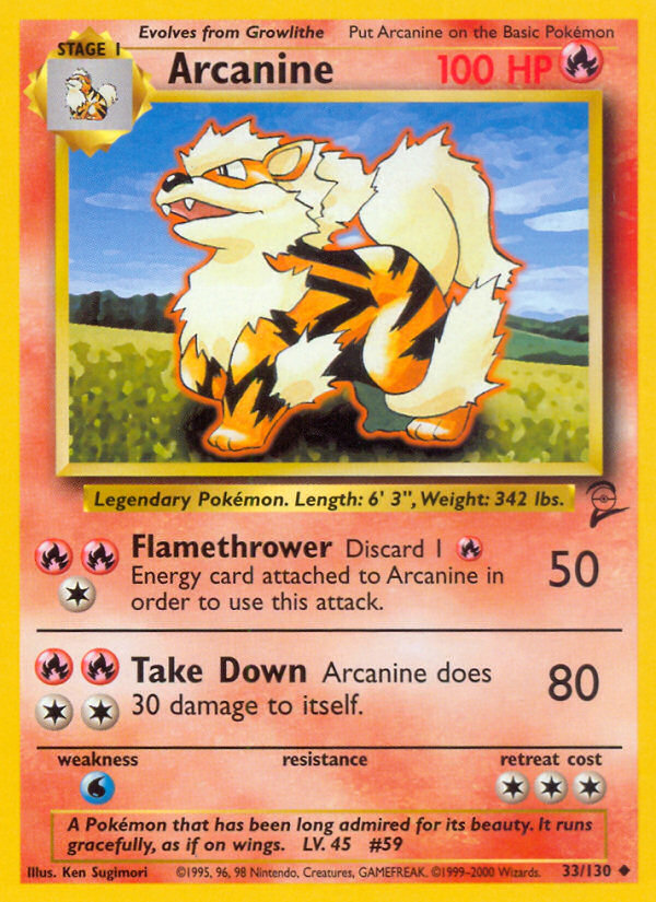 Arcanine (33/130) [Base Set 2] | Jack's On Queen