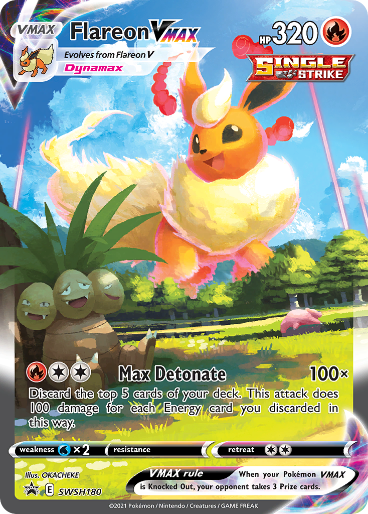 Flareon VMAX (SWSH180) (Jumbo Card) [Sword & Shield: Black Star Promos] | Jack's On Queen