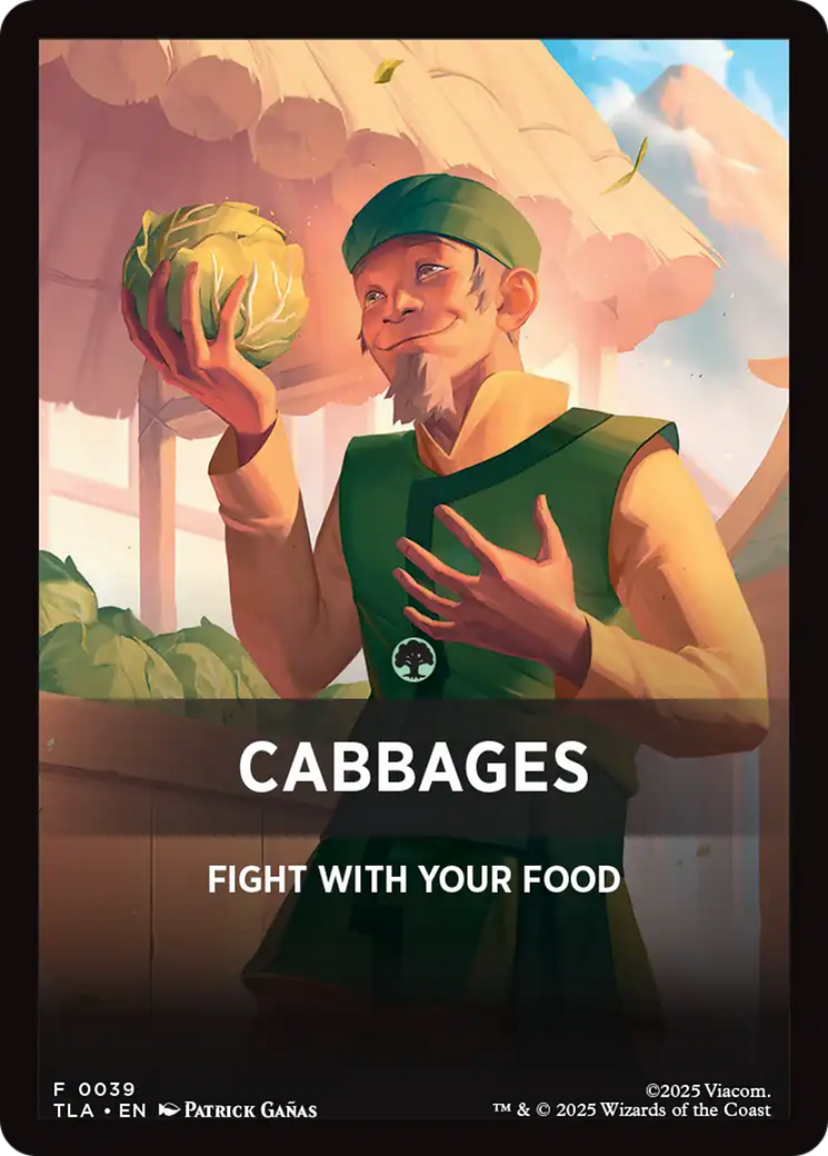 Cabbages Theme Card [Avatar: The Last Airbender Tokens] | Jack's On Queen