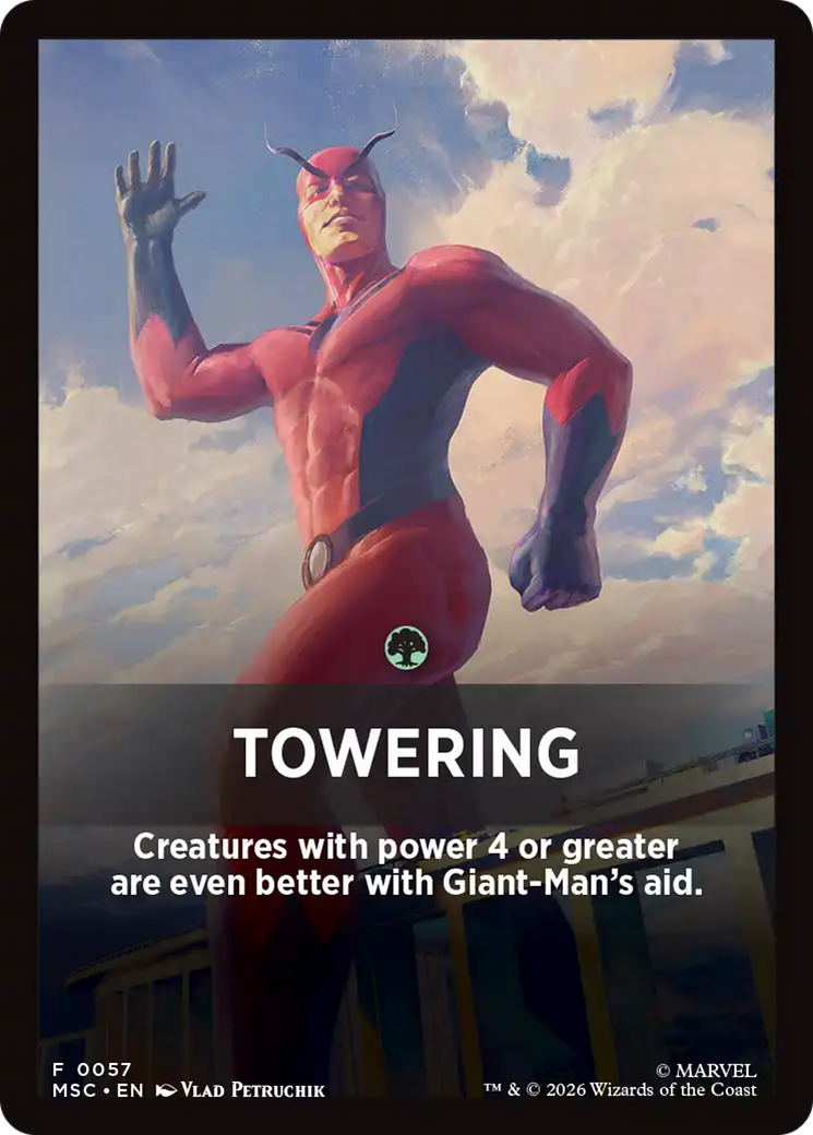 Towering Theme Card [Marvel Super Heroes Commander] | Jack's On Queen
