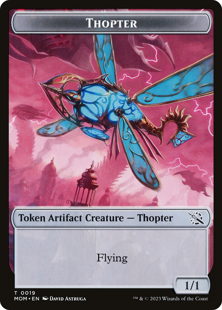 Warrior // Thopter Double-Sided Token [March of the Machine Tokens] | Jack's On Queen