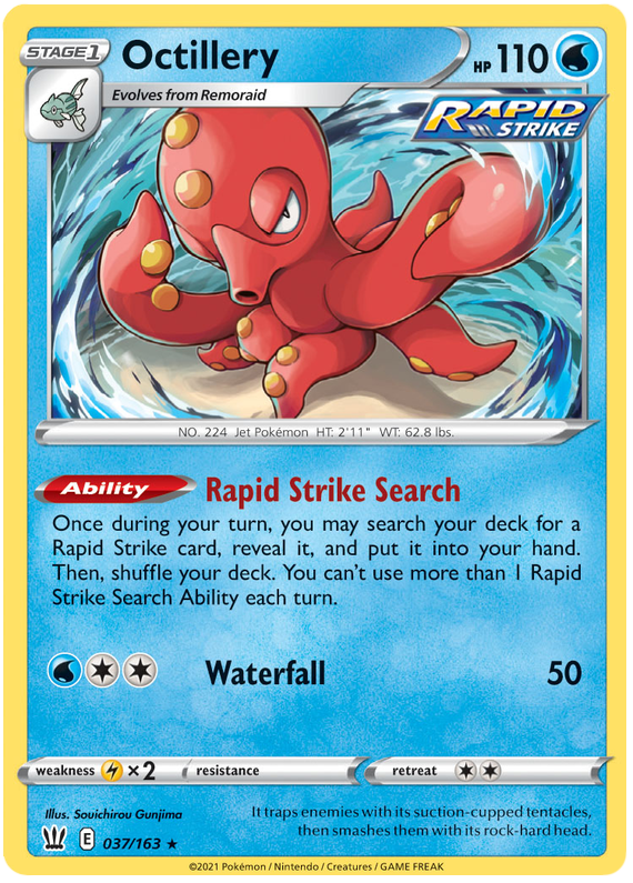 Octillery (037/163) [Sword & Shield: Battle Styles] | Jack's On Queen