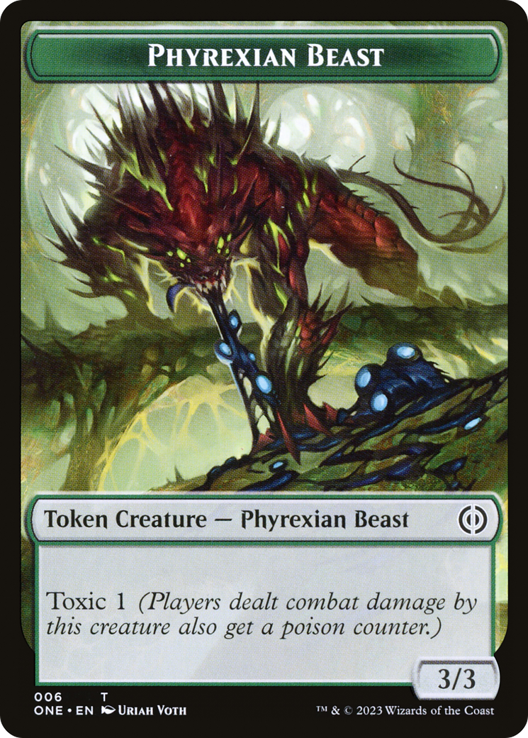 Phyrexian Beast Token [Phyrexia: All Will Be One Tokens] | Jack's On Queen