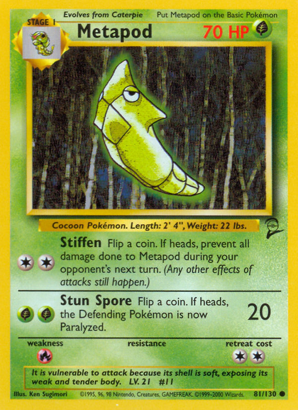 Metapod (81/130) [Base Set 2] | Jack's On Queen
