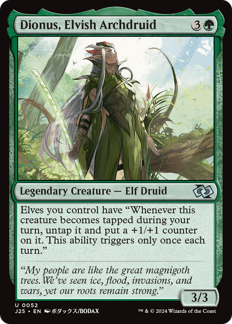 Dionus, Elvish Archdruid (Anime) [Foundations Jumpstart] | Jack's On Queen