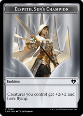 Elspeth, Sun's Champion Emblem // Copy (55) Double-Sided Token [Commander Masters Tokens] | Jack's On Queen
