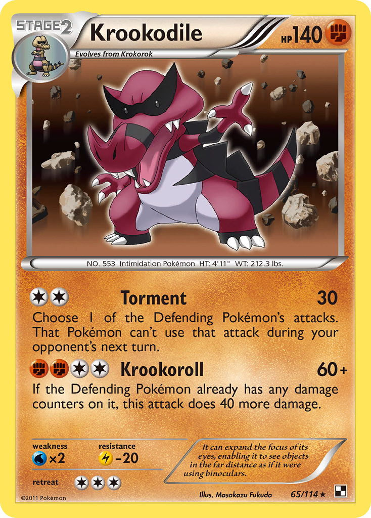 Krookodile (65/114) [Black & White: Base Set] | Jack's On Queen