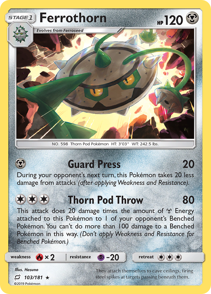 Ferrothorn (103/181) [Sun & Moon: Team Up] | Jack's On Queen