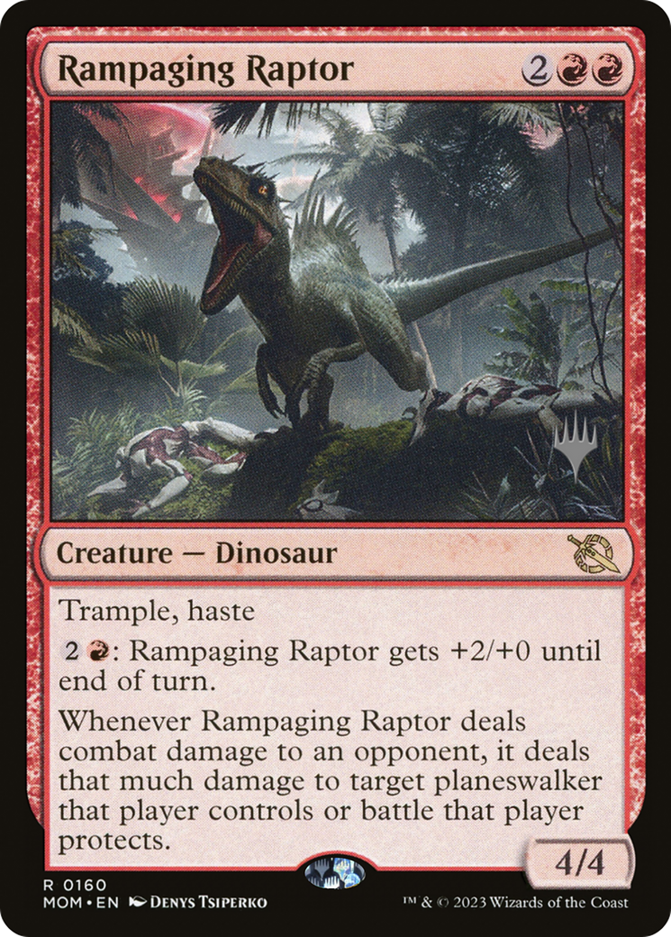 Rampaging Raptor (Promo Pack) [March of the Machine Promos] | Jack's On Queen