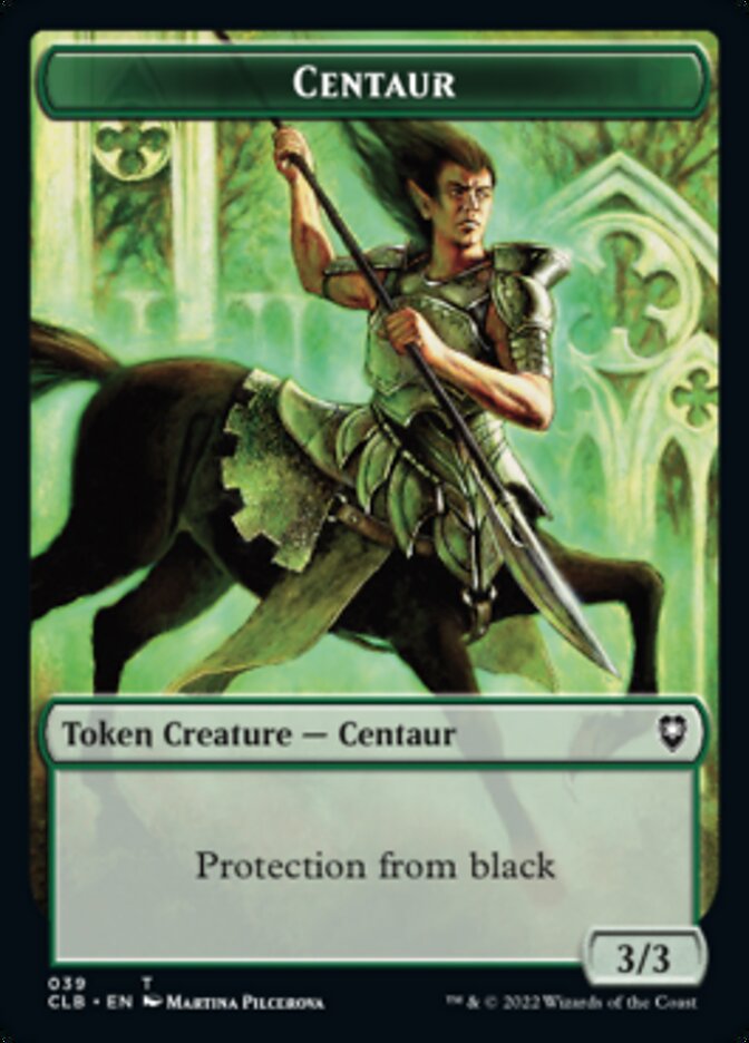 Horror // Centaur Double-Sided Token [Commander Legends: Battle for Baldur's Gate Tokens] | Jack's On Queen