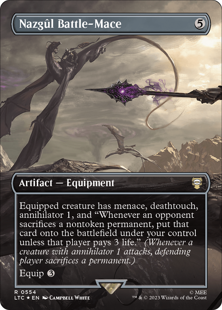 Nazgul Battle-Mace (Borderless) (Surge Foil) [The Lord of the Rings: Tales of Middle-Earth Commander] | Jack's On Queen