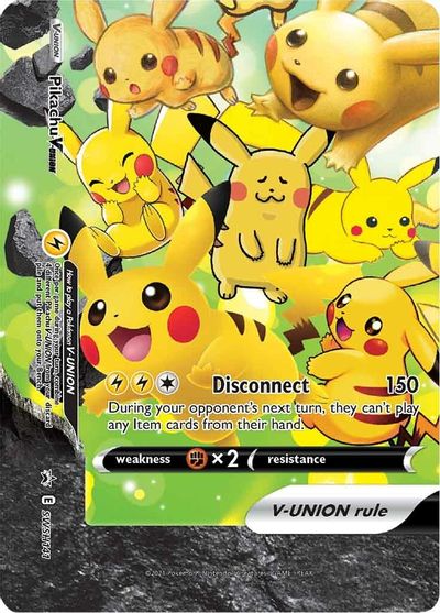 Pikachu V-UNION (SWSH141) (Celebrations) [Sword & Shield: Black Star Promos] | Jack's On Queen