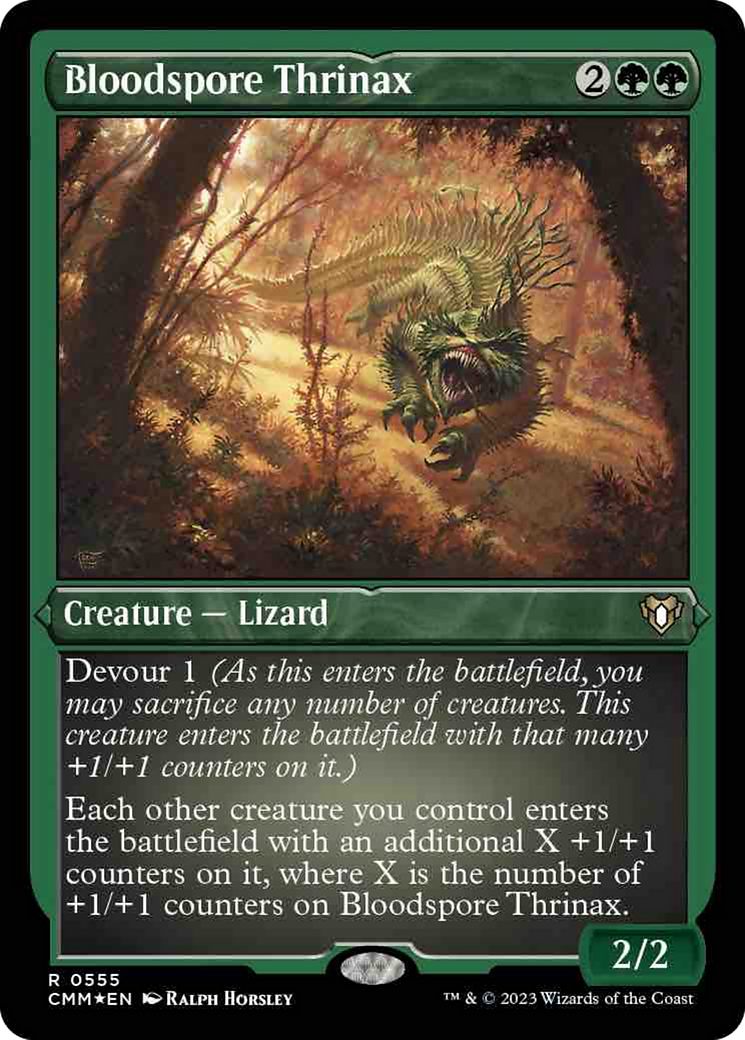 Bloodspore Thrinax (Foil Etched) [Commander Masters] | Jack's On Queen
