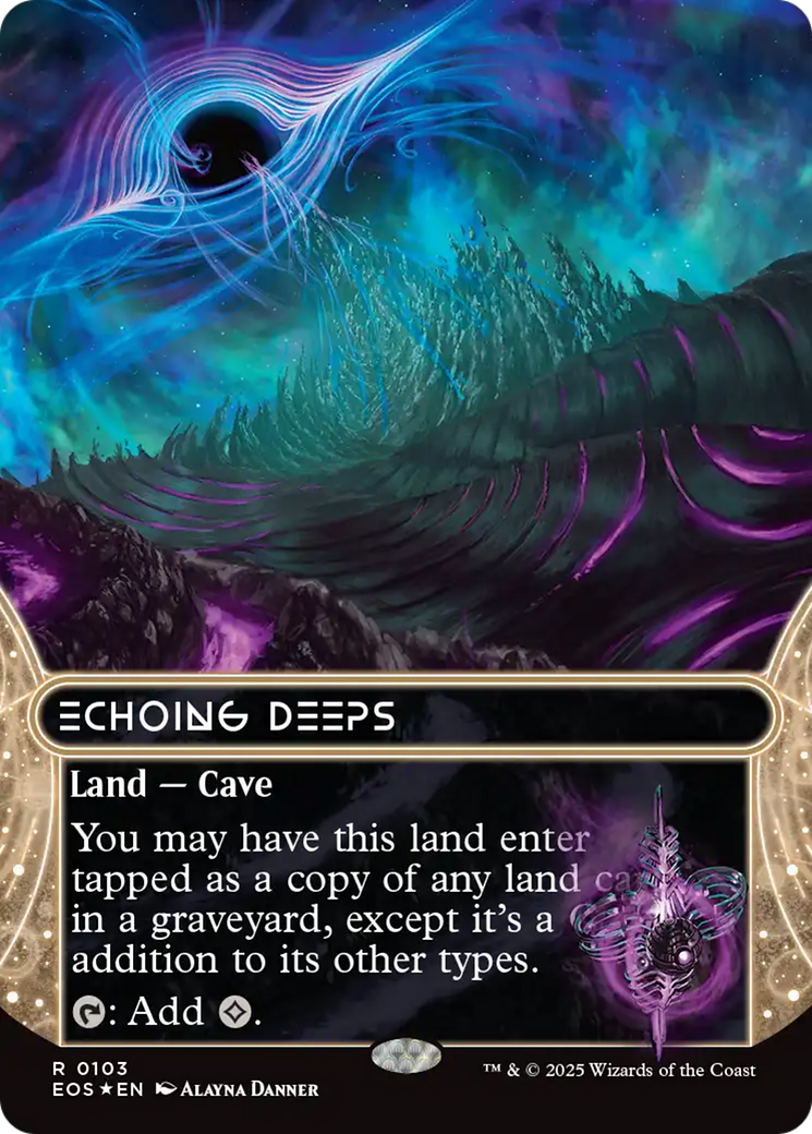 Echoing Deeps (0103) (Borderless) (Galaxy Foil) [Edge of Eternities: Stellar Sights] | Jack's On Queen