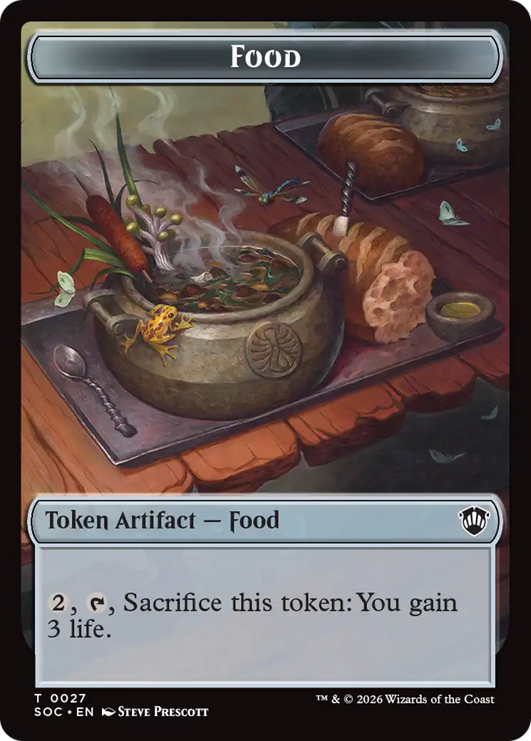 Elemental (0020) // Food Double-Sided Token [Secrets of Strixhaven Commander Tokens] | Jack's On Queen