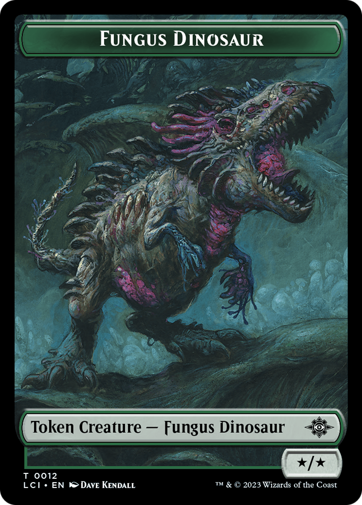 Fungus Dinosaur // Dinosaur (0001) Double-Sided Token [The Lost Caverns of Ixalan Tokens] | Jack's On Queen