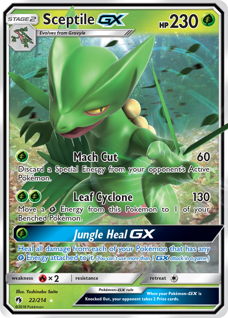 Sceptile GX (22/214) [Sun & Moon: Lost Thunder] | Jack's On Queen