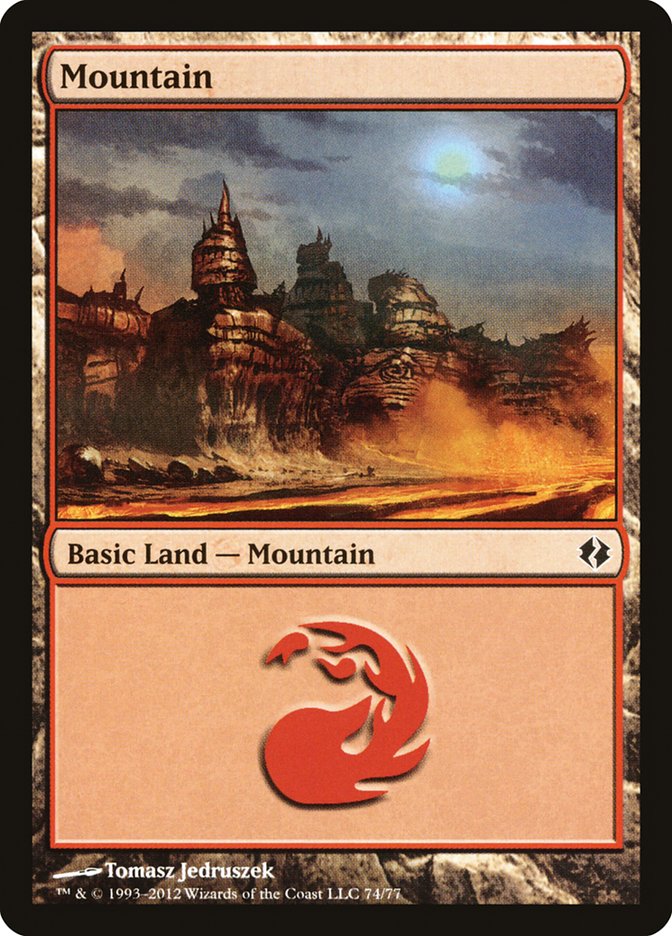 Mountain (74) [Duel Decks: Venser vs. Koth] | Jack's On Queen