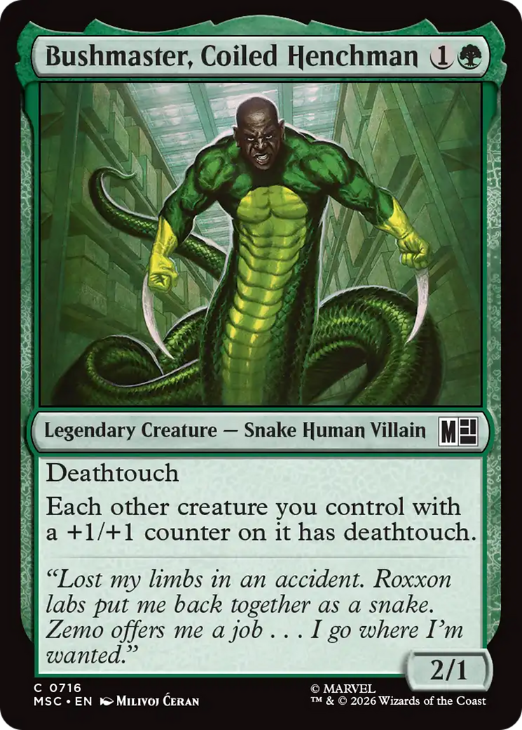 Bushmaster, Coiled Henchman [Marvel Super Heroes Commander] | Jack's On Queen
