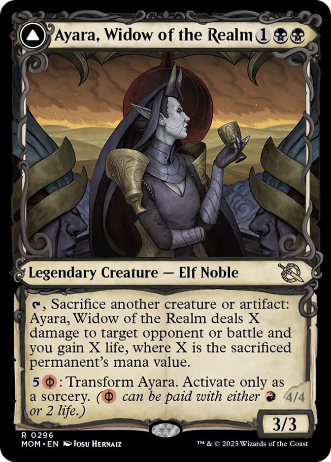 Ayara, Widow of the Realm // Ayara, Furnace Queen (Showcase Planar Booster Fun) [March of the Machine] | Jack's On Queen