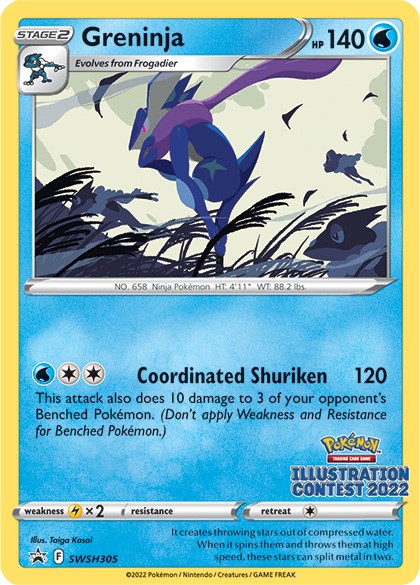Greninja (SWSH305) (Illustration Contest 2022) [Sword & Shield: Black Star Promos] | Jack's On Queen
