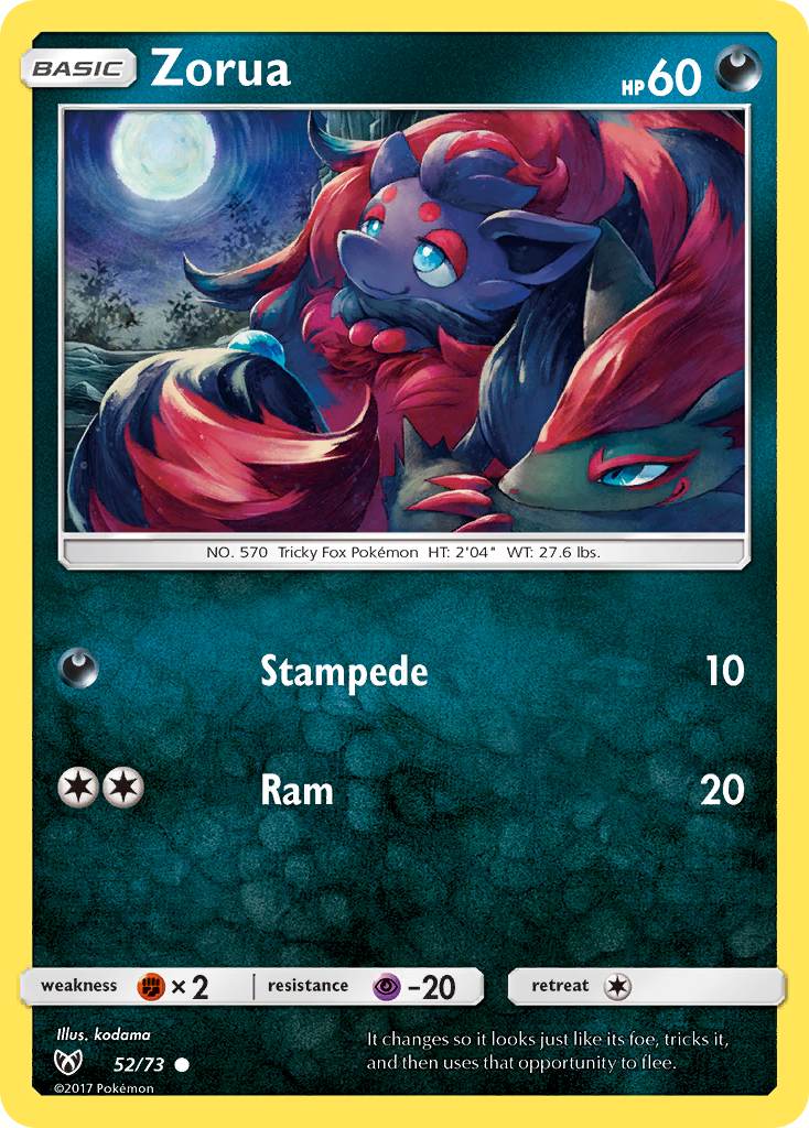 Zorua (52/73) [Sun & Moon: Shining Legends] | Jack's On Queen