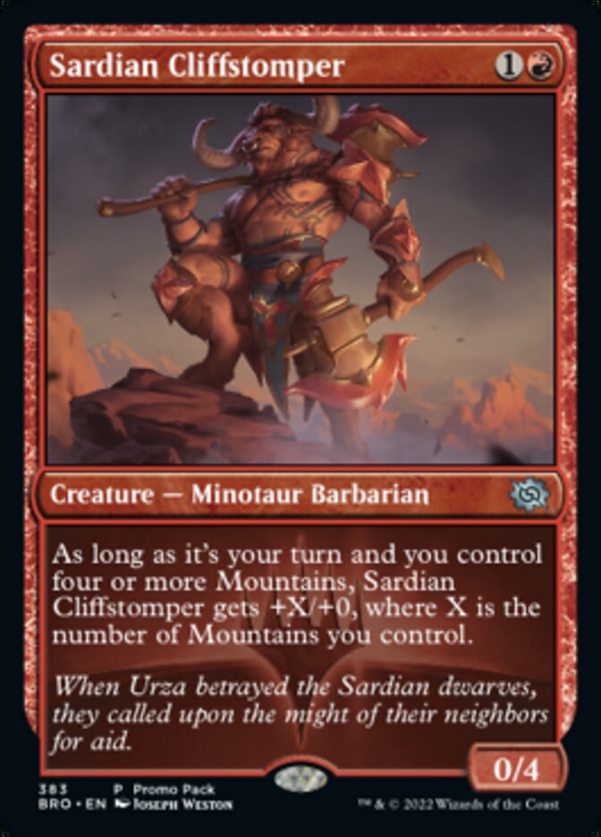 Sardian Cliffstomper (Promo Pack) [The Brothers' War Promos] | Jack's On Queen