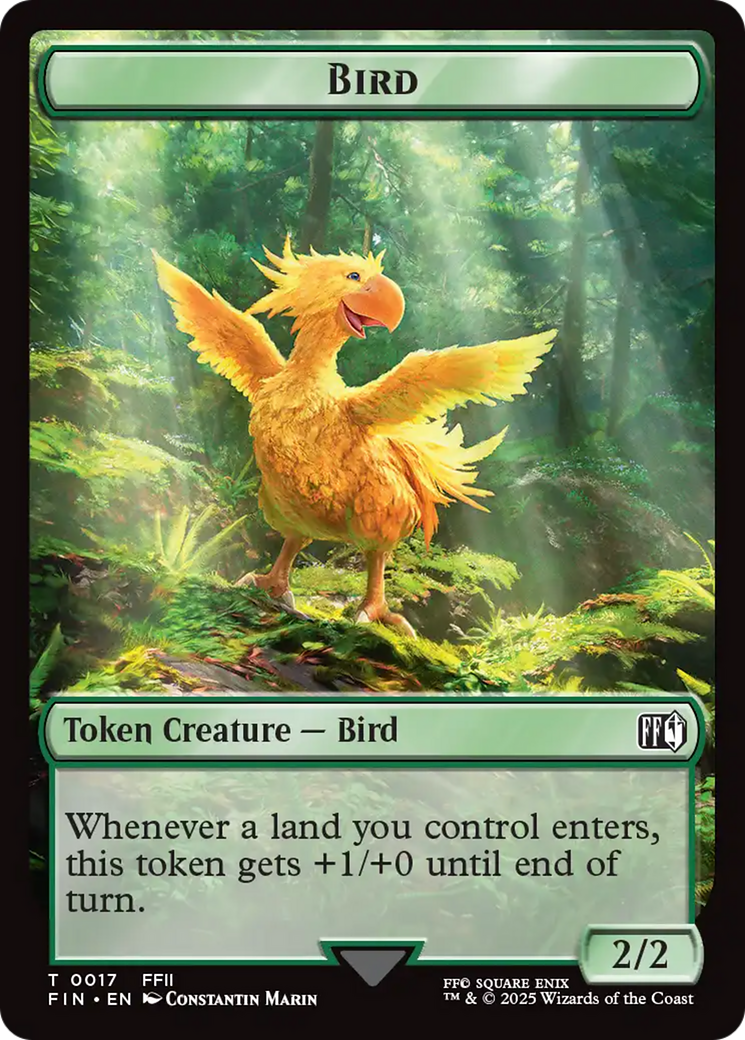 Hero (0009) // Bird (0017) Double-Sided Token [FINAL FANTASY Tokens] | Jack's On Queen