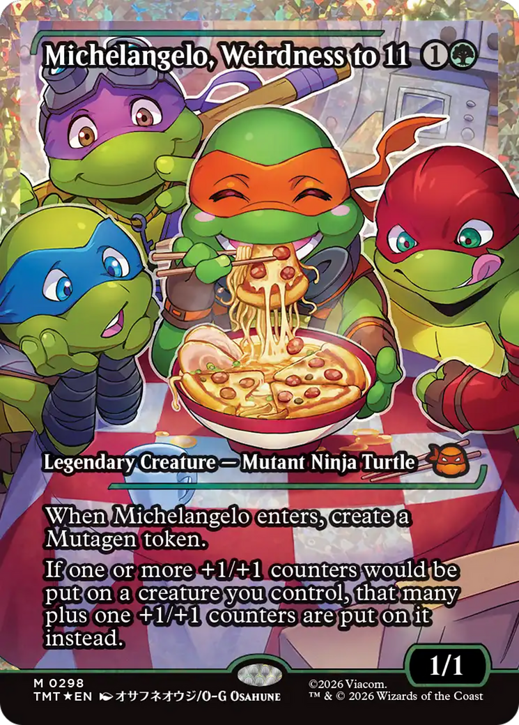 Michelangelo, Weirdness to 11 (Showcase) (Fracture Foil) [Teenage Mutant Ninja Turtles] | Jack's On Queen
