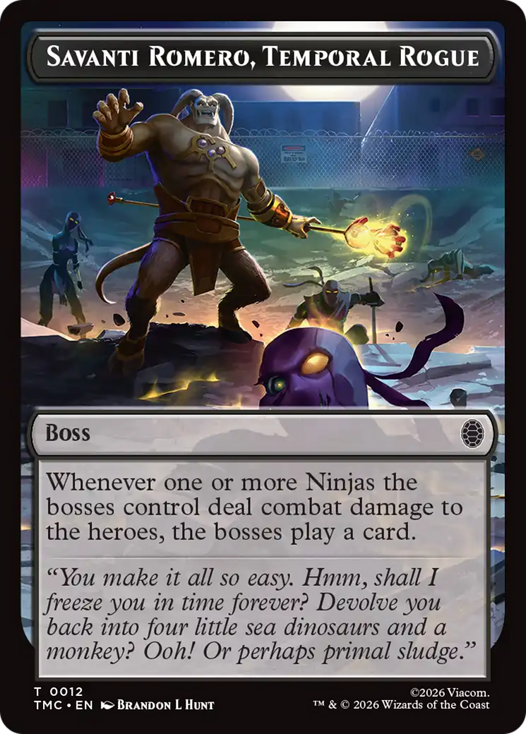 Savanti Romero, Temporal Rogue [Teenage Mutant Ninja Turtles Commander Tokens] | Jack's On Queen